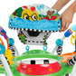 Activity jumper seat with character print and patterned blue headrest