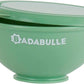 Mint green non-slip bowl with lid, BADABULLE logo on side