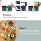 4-in-1 baby food processor with two jars; dark gray base and mint control button