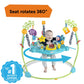 Ocean-themed activity jumper with 360° rotating seat and character toy attachments