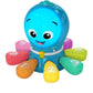 Blue smiling crawling toy with Opus head and colorful handle pieces around it