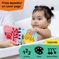 Bath waterproof book and animal toy cover with squeaker page instruction