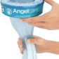 Angelcare refill cassette with pale blue insert, hands holding cartridge open