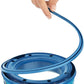 Angelcare refill cassette with blue handle and open blue-lidded base
