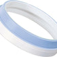 Anti-colic baby bottle spout, blue rim on white plastic