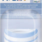 Anti-colic baby bottle adapter rings, white with blue accents