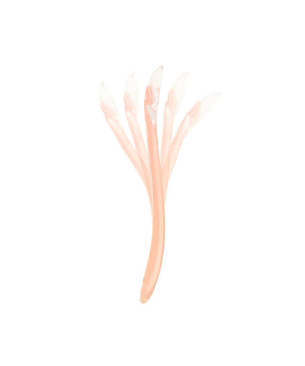 Soft silicone baby spoon, single light peach handle and scoop