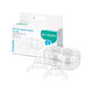 Silicone breast pads pack with clear case, medium size, and retail box.