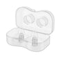 Clear case with two round silicone breast pads, medium size, pack of 2.