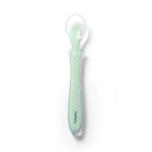 Mint silicone flexible spoon with loop handle
