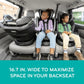 Rotational convertible car seat in car with five-point harness and padded headrest