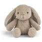 Bunny soft plush toy, light gray with floppy ears and stitched eyes