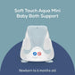 Soft Touch mini baby bath support with light blue top mesh and white base