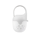White soother case shaped like an elephant with stars and latch button