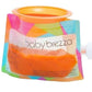 Spare food bag pouch with orange latch lid and transparent multicolor sleeve
