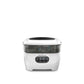 Baby Brezza steriliser dryer with clear lid and front control buttons, white base
