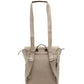 Strada backpack in pebble, top handles and side pockets with adjustable shoulder straps
