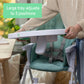 Folding high chair with white adjustable tray and wintergreen teal seat
