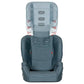 3-in-1 booster car seat in blue, front view with clear top shield