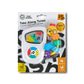 Musical toy with colorful sound buttons and smiling character on a handheld device
