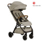 Hazelwood TRVL compact stroller with canopy, front bar, and padded seat