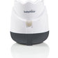 babymoov cream bottle steam warmer with dark base and heart-shaped cover
