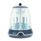 Countertop babymoov steam bottle sterilizer, blue base and clear lid