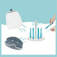 Steam sterilizer base with clear multi-bottle rack and lid, countertop appliance
