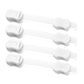 White universal furniture locks, four strap latches with rounded ends