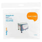 Universal mosquito net for crib box with orange care bubble and product inset