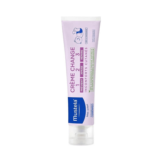 Vitamin barrier cream tube, light purple Mustela packaging