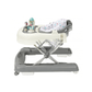 2-in-1 baby walker with beige seat pad and gray folding base