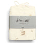 Cream fitted cotbed sheet set with small woodland animal print, 2 pack