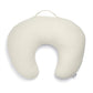 U-shaped nursing pillow in oatmeal marl fabric with carrying handle loop