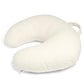 U-shaped nursing pillow in oatmeal marl fabric with small tag and handle loop