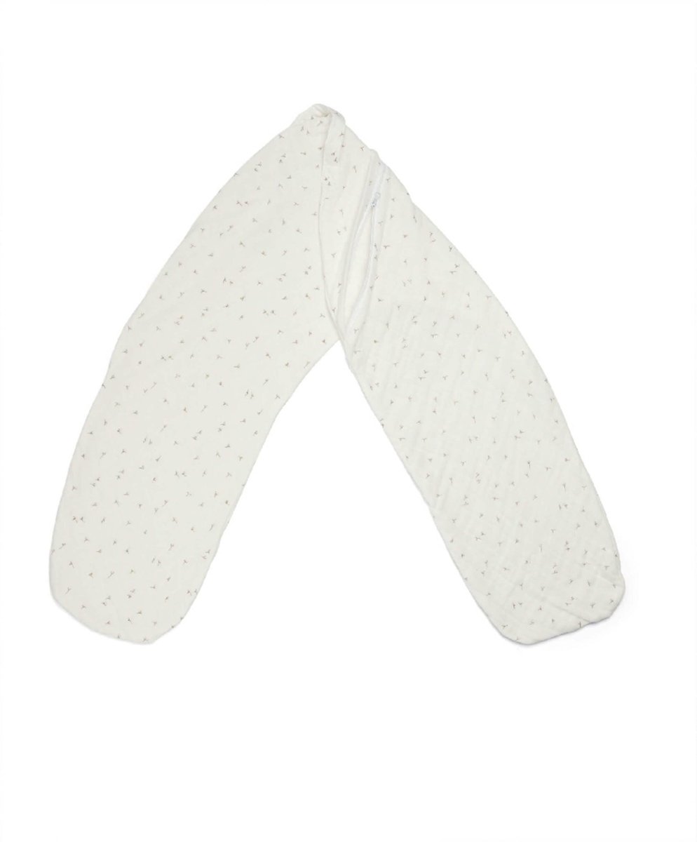 Pregnancy pillow cover, off-white with tiny dotted pattern