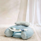 Blue interactive baby seat with undersea activity panel and soft bolsters