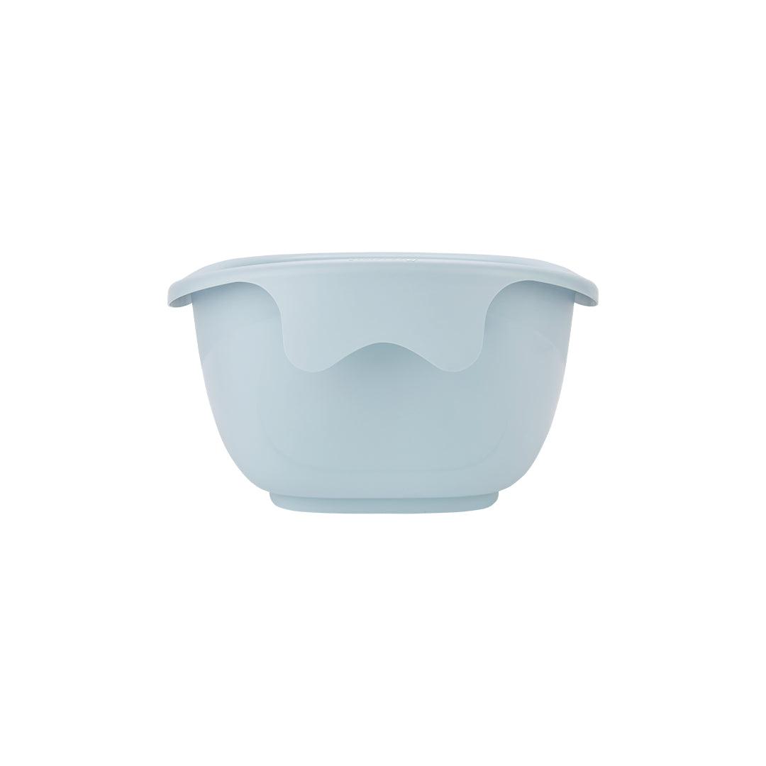 Light blue baby bath tub bowl with wide rim