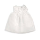 White organza bow dress, sleeveless with neck bow and gathered A-line skirt
