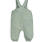 Green woven dungarees, sleeveless bib front with side pocket and straps
