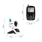 Video baby monitor camera and parent unit with size dimensions shown