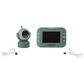 Mint green baby video monitor with camera, display, and USB power cables