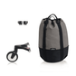 Yoyo+ stroller bag in grey and black with drawstring top and side straps