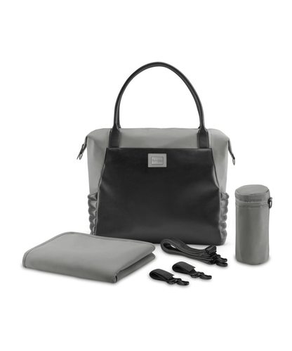 Platinum shopper bag set in Soho Grey with matching pouch, bottle holder and straps